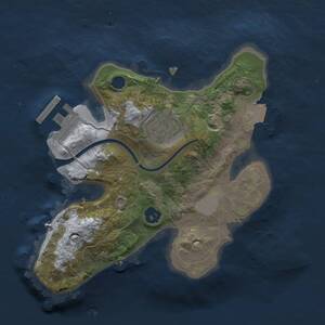 Thumbnail Rust Map: Procedural Map, Size: 2000, Seed: 467, 3 Monuments