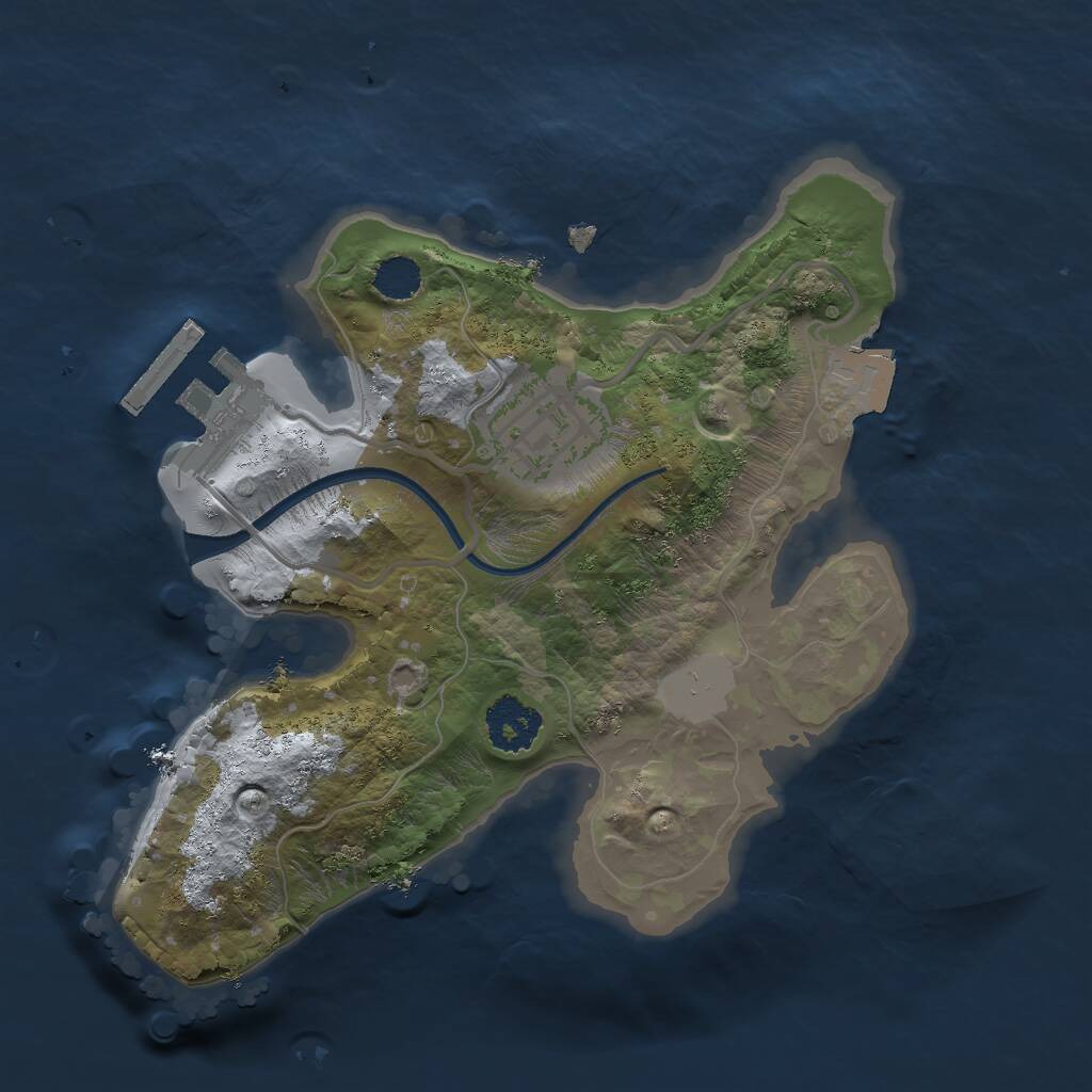 Rust Map: Procedural Map, Size: 2000, Seed: 467, 3 Monuments