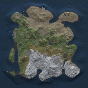 Thumbnail Rust Map: Procedural Map, Size: 3000, Seed: 59439, 14 Monuments