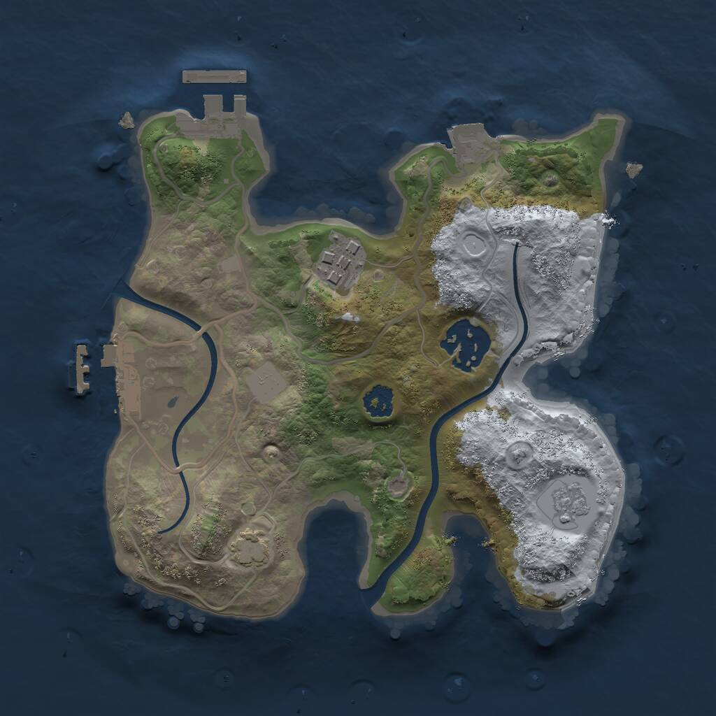 Rust Map: Procedural Map, Size: 2269, Seed: 196961, 7 Monuments