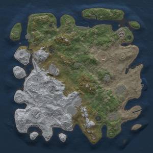 Thumbnail Rust Map: Procedural Map, Size: 4000, Seed: 702682480, 17 Monuments