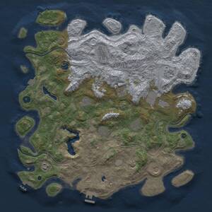 Thumbnail Rust Map: Procedural Map, Size: 4345, Seed: 13825, 16 Monuments