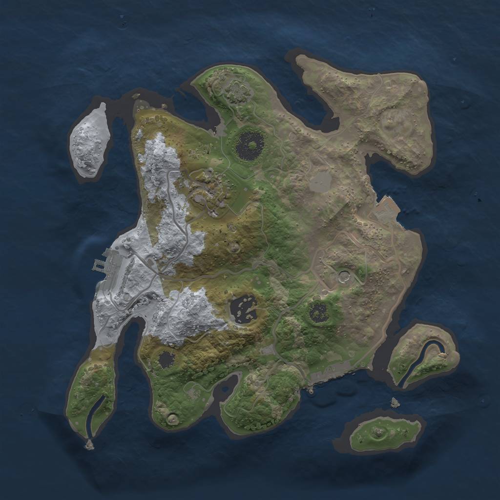 Rust Map: Procedural Map, Size: 2600, Seed: 4352, 9 Monuments