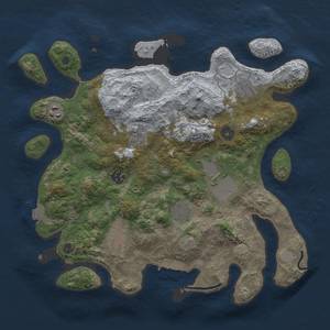 Thumbnail Rust Map: Procedural Map, Size: 3500, Seed: 1096087160, 14 Monuments