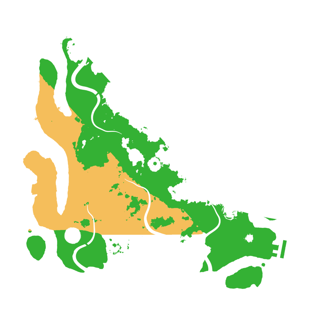 Biome Rust Map: Procedural Map, Size: 3500, Seed: 69747430