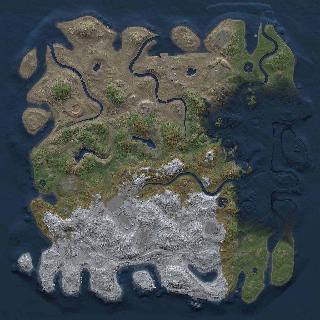 Rust Map: Procedural Map, Size: 4800, Seed: 3756999, 17 Monuments