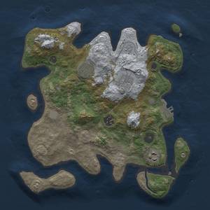 Thumbnail Rust Map: Procedural Map, Size: 3000, Seed: 1002488350, 11 Monuments