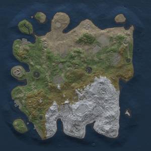 Thumbnail Rust Map: Procedural Map, Size: 3500, Seed: 357891877, 17 Monuments