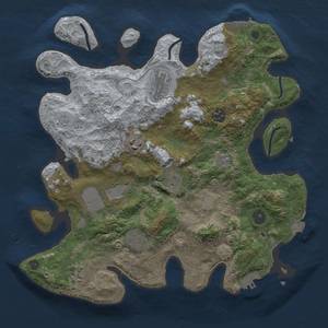 Thumbnail Rust Map: Procedural Map, Size: 3500, Seed: 1096350874, 16 Monuments