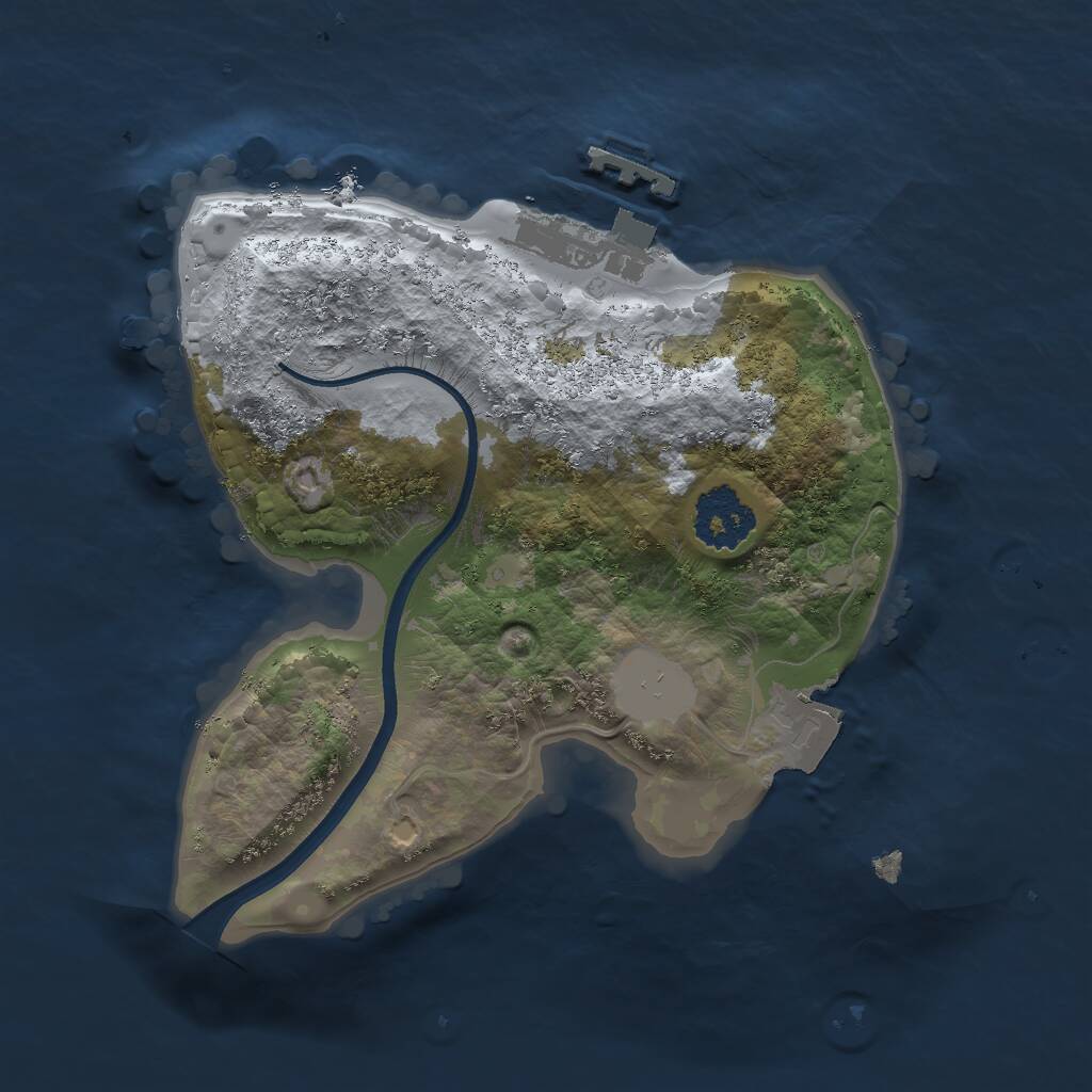 Rust Map: Procedural Map, Size: 1800, Seed: 62654198, 2 Monuments