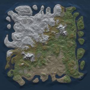 Thumbnail Rust Map: Procedural Map, Size: 5000, Seed: 1084032464, 19 Monuments