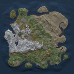 Thumbnail Rust Map: Procedural Map, Size: 3600, Seed: 19686, 17 Monuments