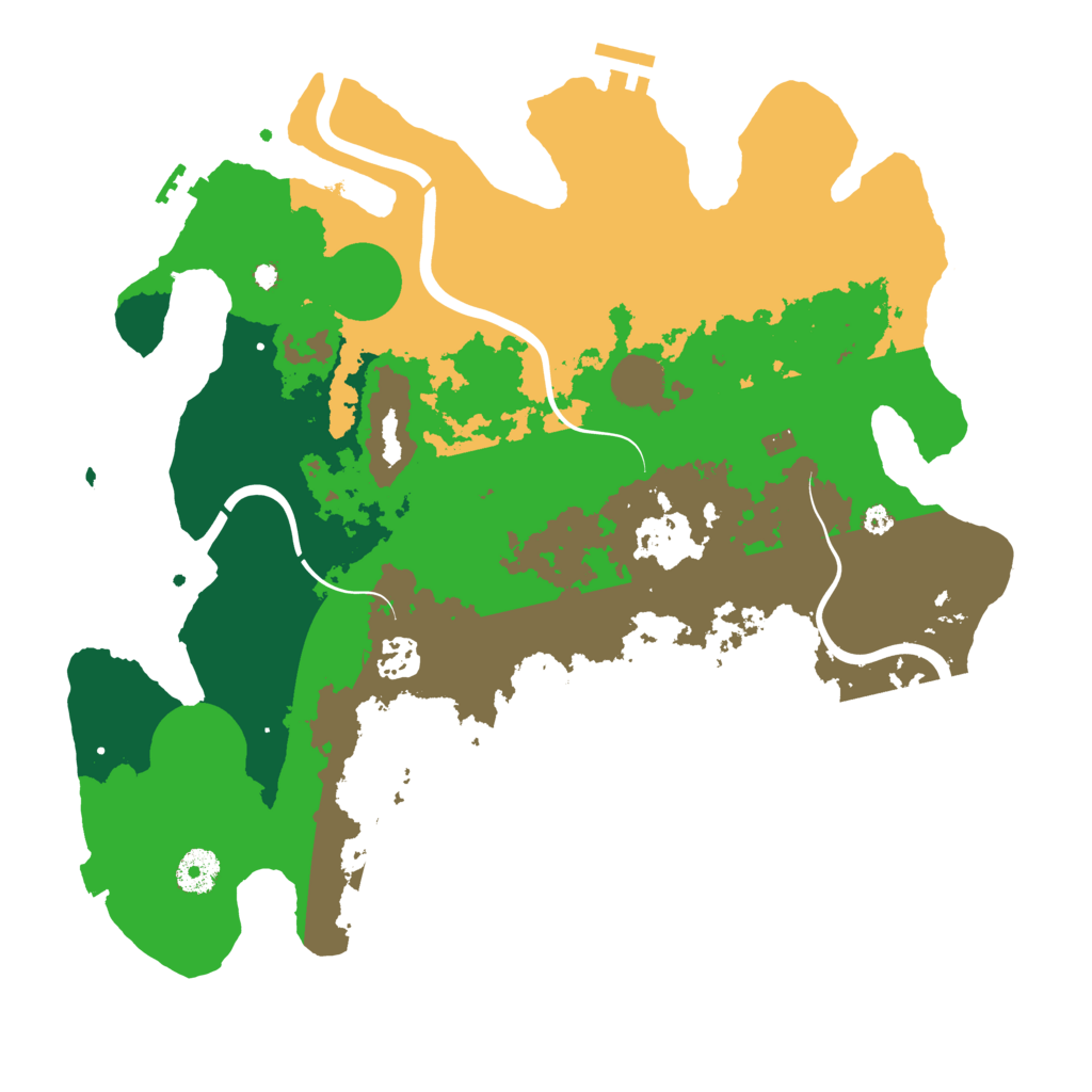 Biome Rust Map: Procedural Map, Size: 3700, Seed: 777409858