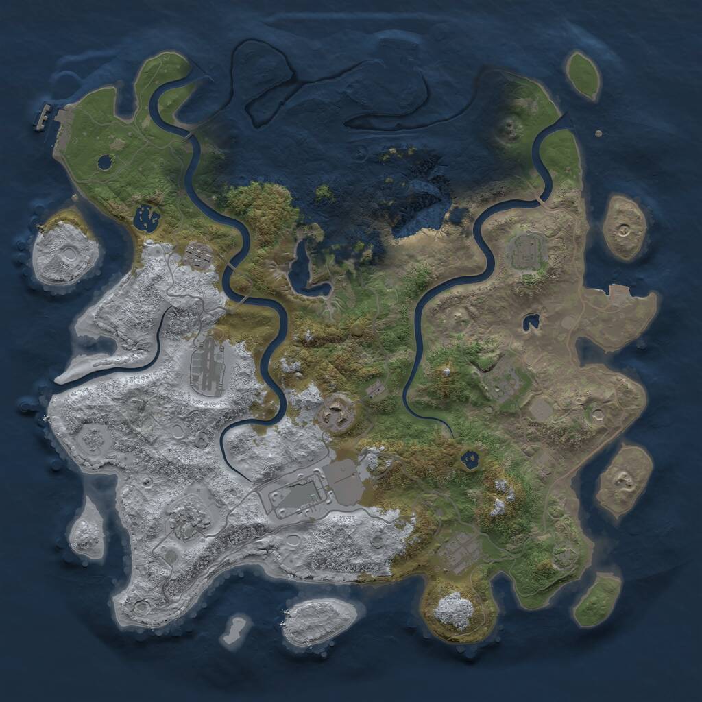 Rust Map: Procedural Map, Size: 4000, Seed: 4794656, 15 Monuments