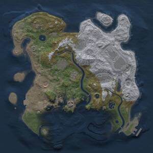 Thumbnail Rust Map: Procedural Map, Size: 3500, Seed: 32426345, 15 Monuments