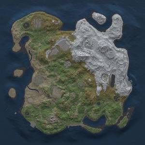 Thumbnail Rust Map: Procedural Map, Size: 3500, Seed: 32426345, 16 Monuments