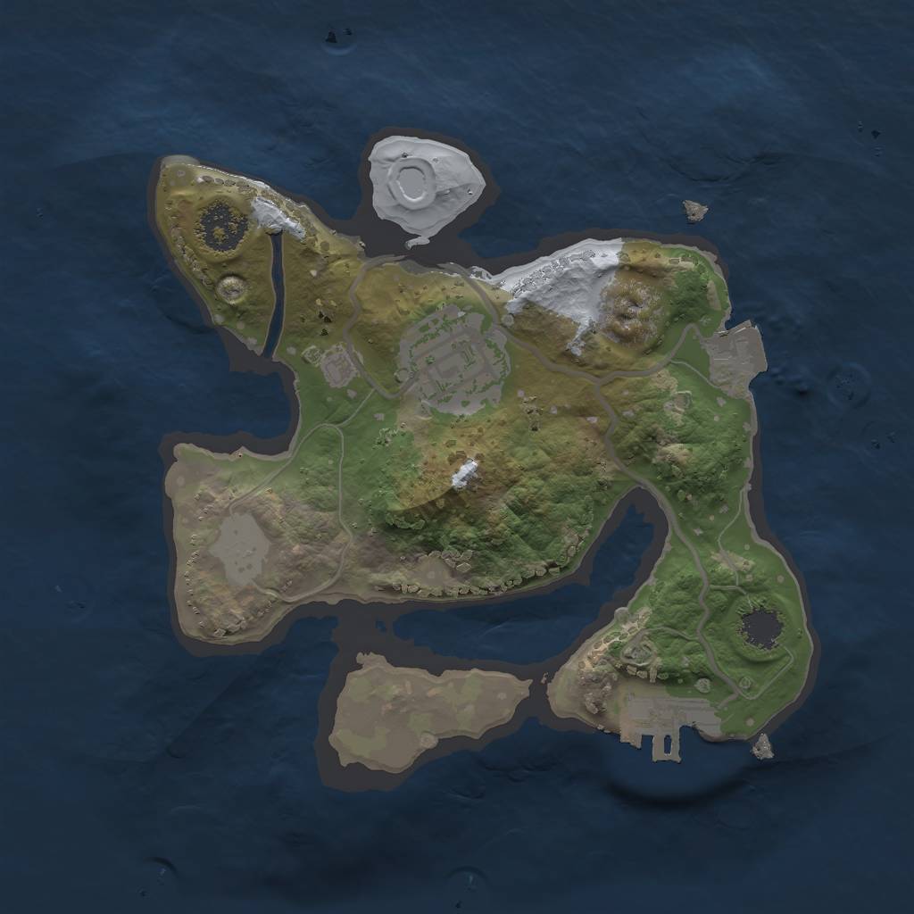 Rust Map: Procedural Map, Size: 2000, Seed: 963, 5 Monuments