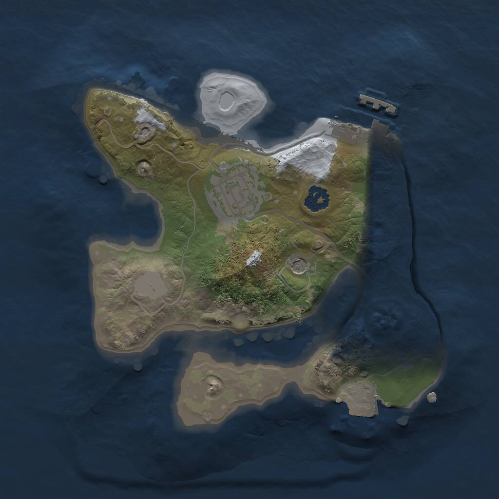 Rust Map: Procedural Map, Size: 2000, Seed: 963, 4 Monuments