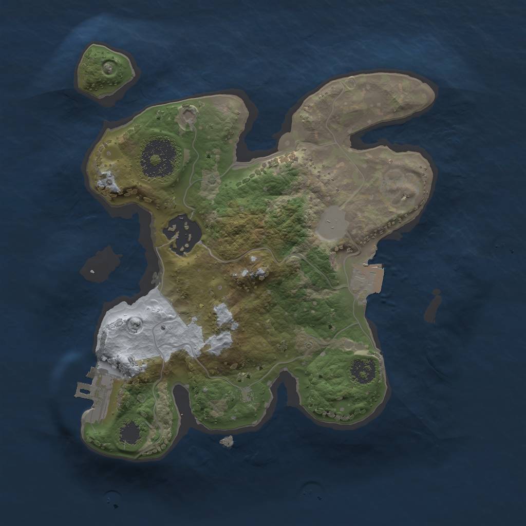 Rust Map: Procedural Map, Size: 2100, Seed: 119, 5 Monuments