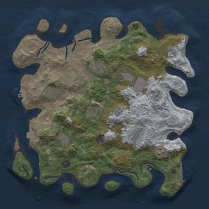 Thumbnail Rust Map: Procedural Map, Size: 3800, Seed: 371, 19 Monuments