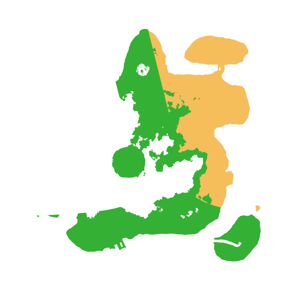 Biome Rust Map: Procedural Map, Size: 2500, Seed: 832809327