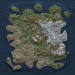 Thumbnail Rust Map: Procedural Map, Size: 3950, Seed: 671292, 18 Monuments