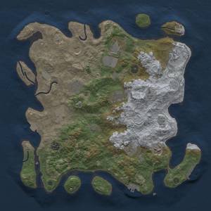 Thumbnail Rust Map: Procedural Map, Size: 3850, Seed: 1144729, 18 Monuments