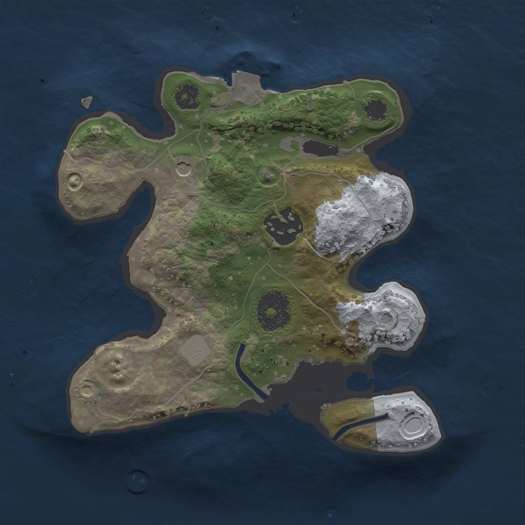 Rust Map: Procedural Map, Size: 2150, Seed: 112377626, 5 Monuments