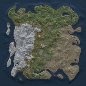 Thumbnail Rust Map: Procedural Map, Size: 4500, Seed: 139652852, 19 Monuments