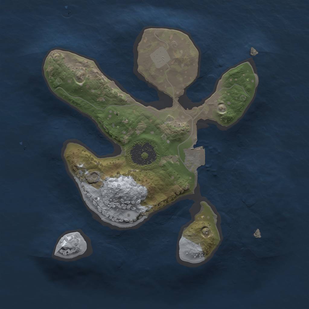 Rust Map: Procedural Map, Size: 1900, Seed: 501669794, 3 Monuments