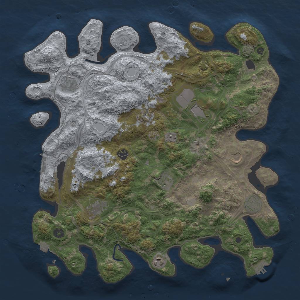 Rust Map: Procedural Map, Size: 4250, Seed: 213, 18 Monuments