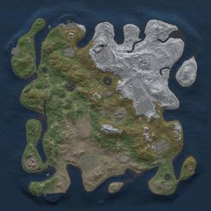 Thumbnail Rust Map: Procedural Map, Size: 3500, Seed: 222603843, 17 Monuments