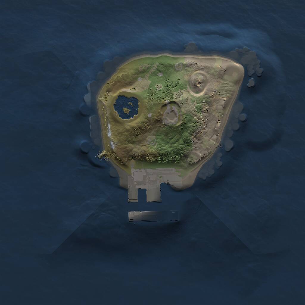 Rust Map: Procedural Map, Size: 1250, Seed: 164048203, 2 Monuments