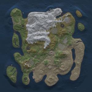 Thumbnail Rust Map: Procedural Map, Size: 3500, Seed: 1173248484, 16 Monuments