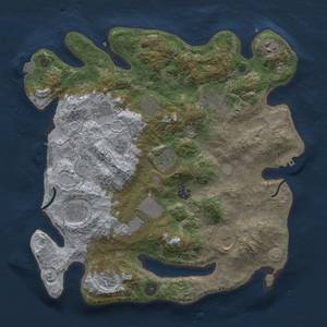 Thumbnail Rust Map: Procedural Map, Size: 3750, Seed: 43214761, 19 Monuments