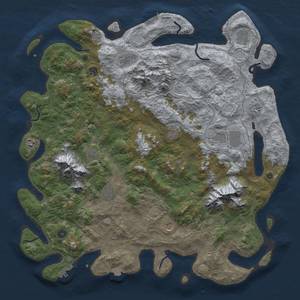 Thumbnail Rust Map: Procedural Map, Size: 5000, Seed: 667969827, 19 Monuments