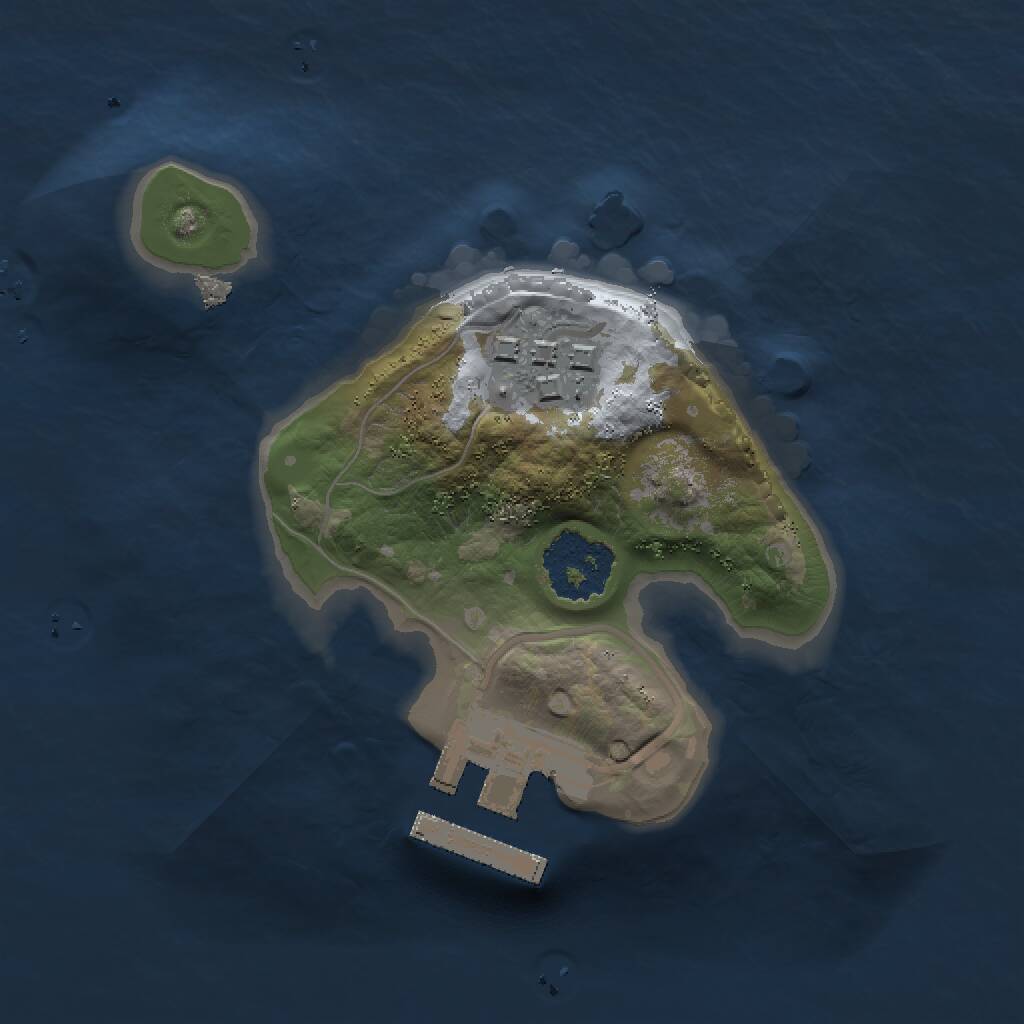 Rust Map: Procedural Map, Size: 1500, Seed: 397931069, 3 Monuments