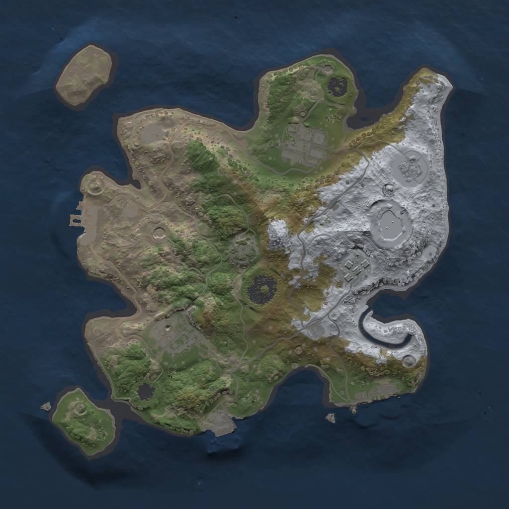 Rust Map: Procedural Map, Size: 2600, Seed: 25, 11 Monuments