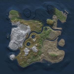 Thumbnail Rust Map: Procedural Map, Size: 3000, Seed: 352165132, 11 Monuments