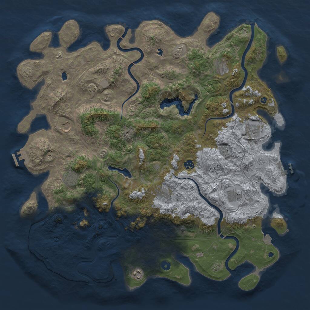 Rust Map: Procedural Map, Size: 4800, Seed: 582281977, 15 Monuments