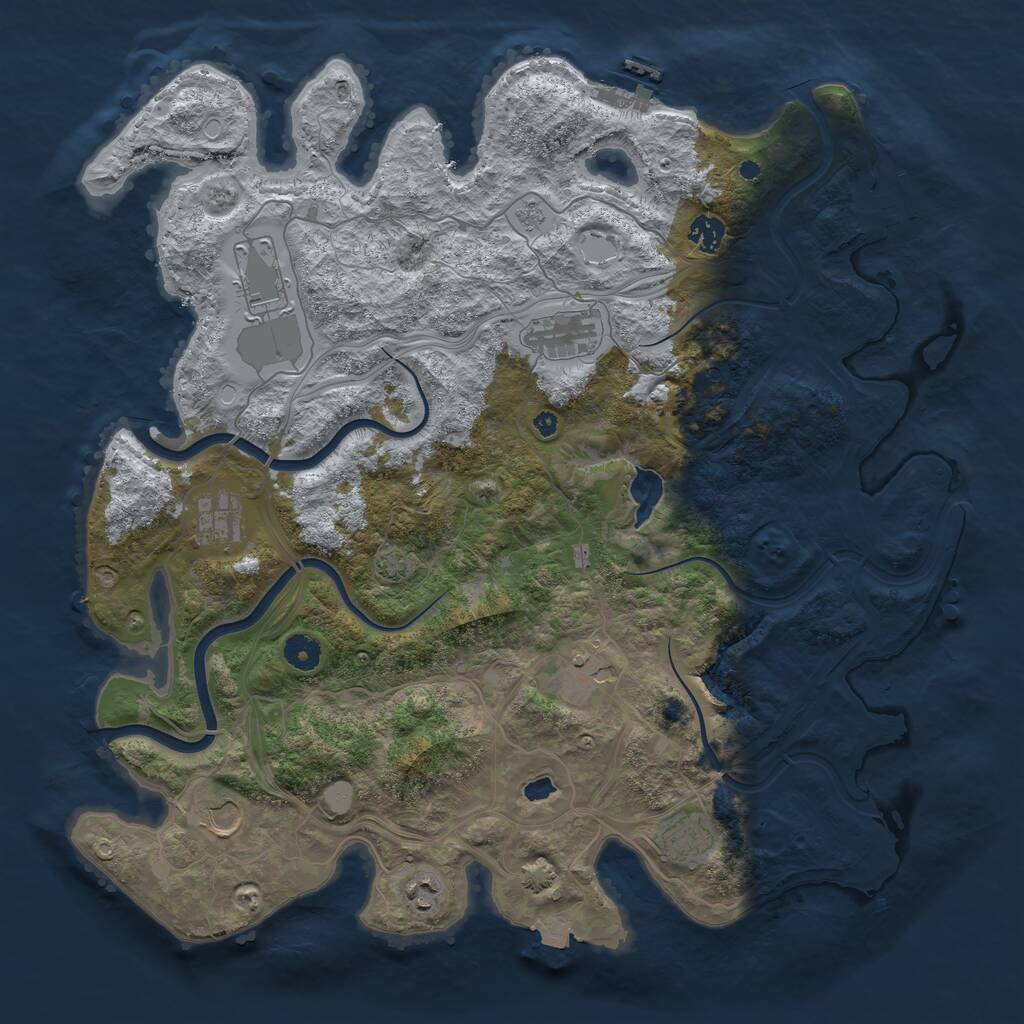Rust Map: Procedural Map, Size: 4250, Seed: 82169074, 14 Monuments