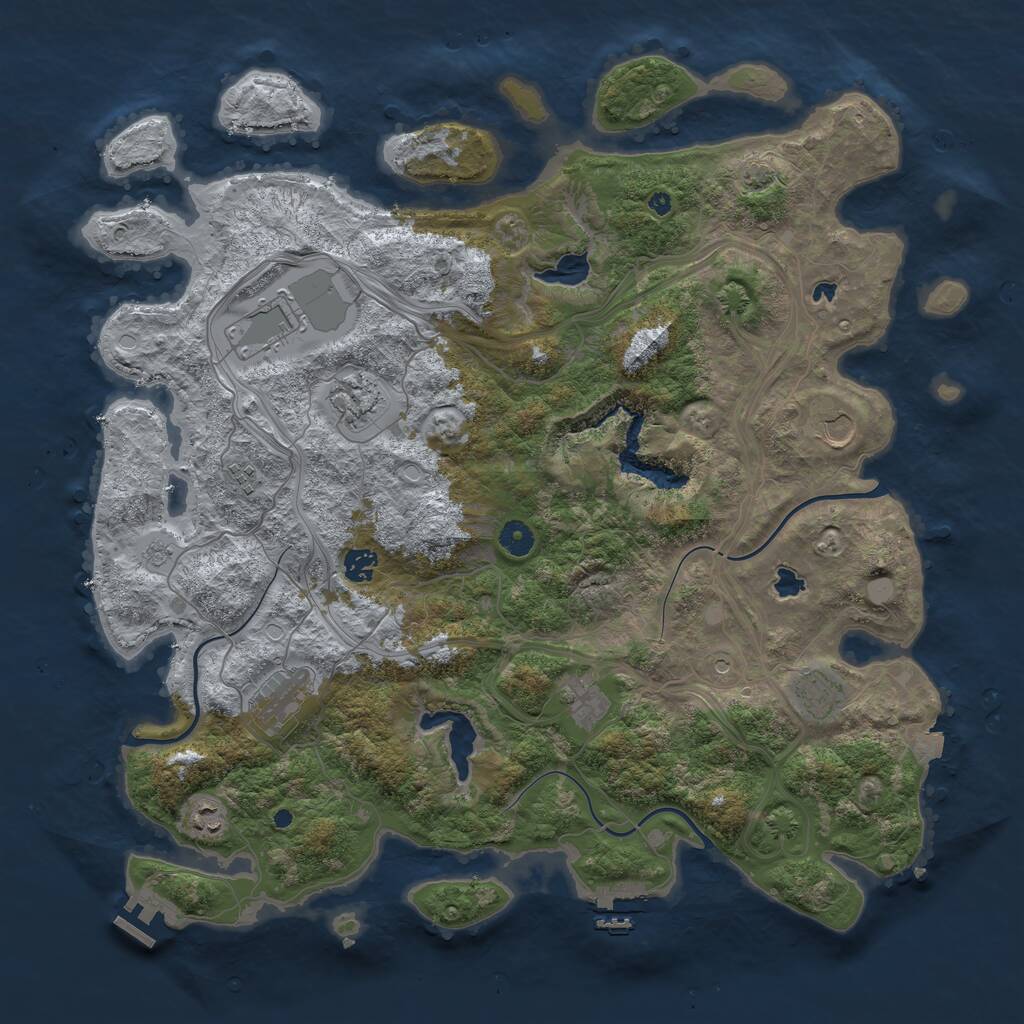 Rust Map: Procedural Map, Size: 4500, Seed: 1717473253, 15 Monuments