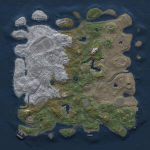 Thumbnail Rust Map: Procedural Map, Size: 4500, Seed: 1717473253, 15 Monuments