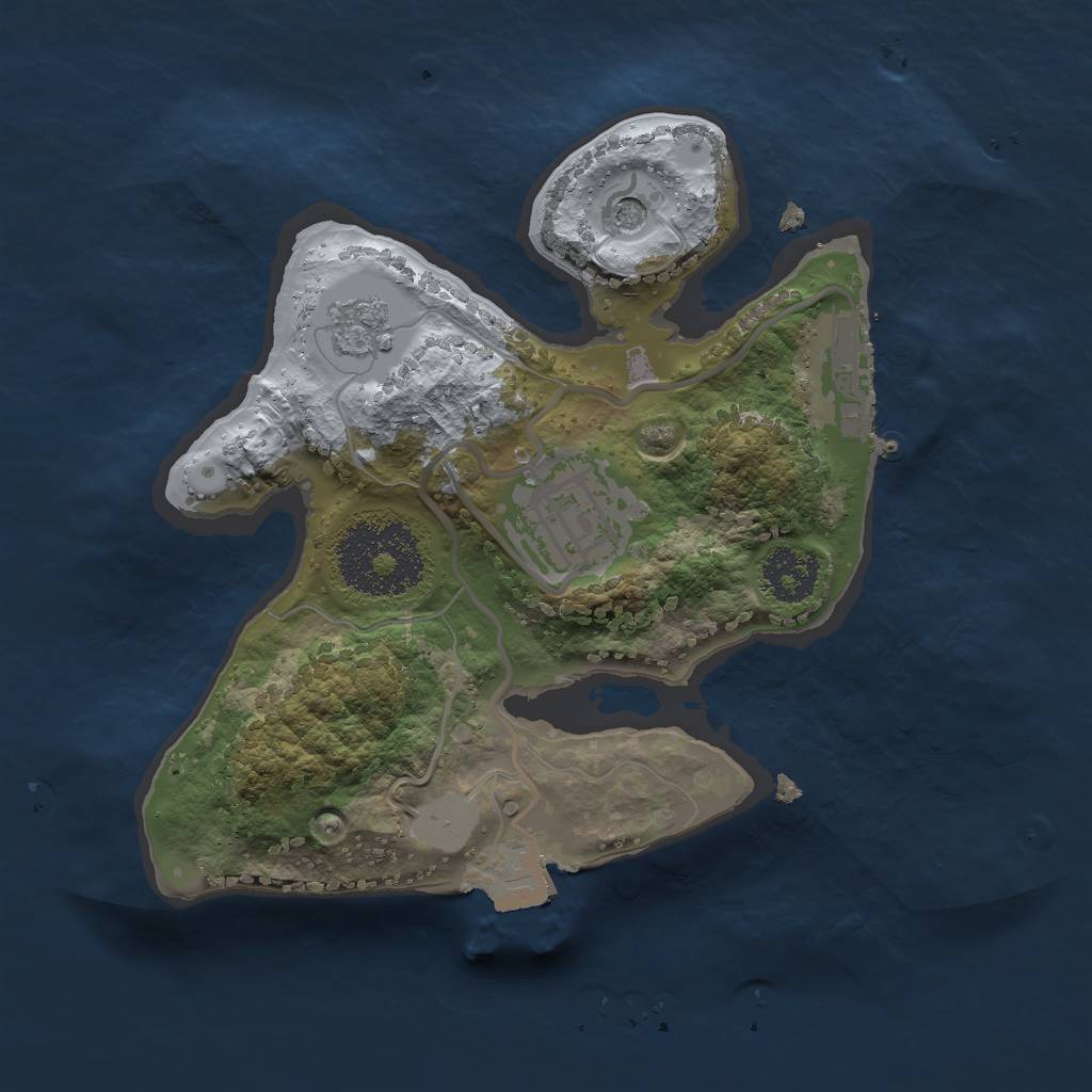 Rust Map: Procedural Map, Size: 2000, Seed: 2112304524, 7 Monuments