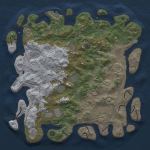 Thumbnail Rust Map: Procedural Map, Size: 4500, Seed: 1920917411, 19 Monuments