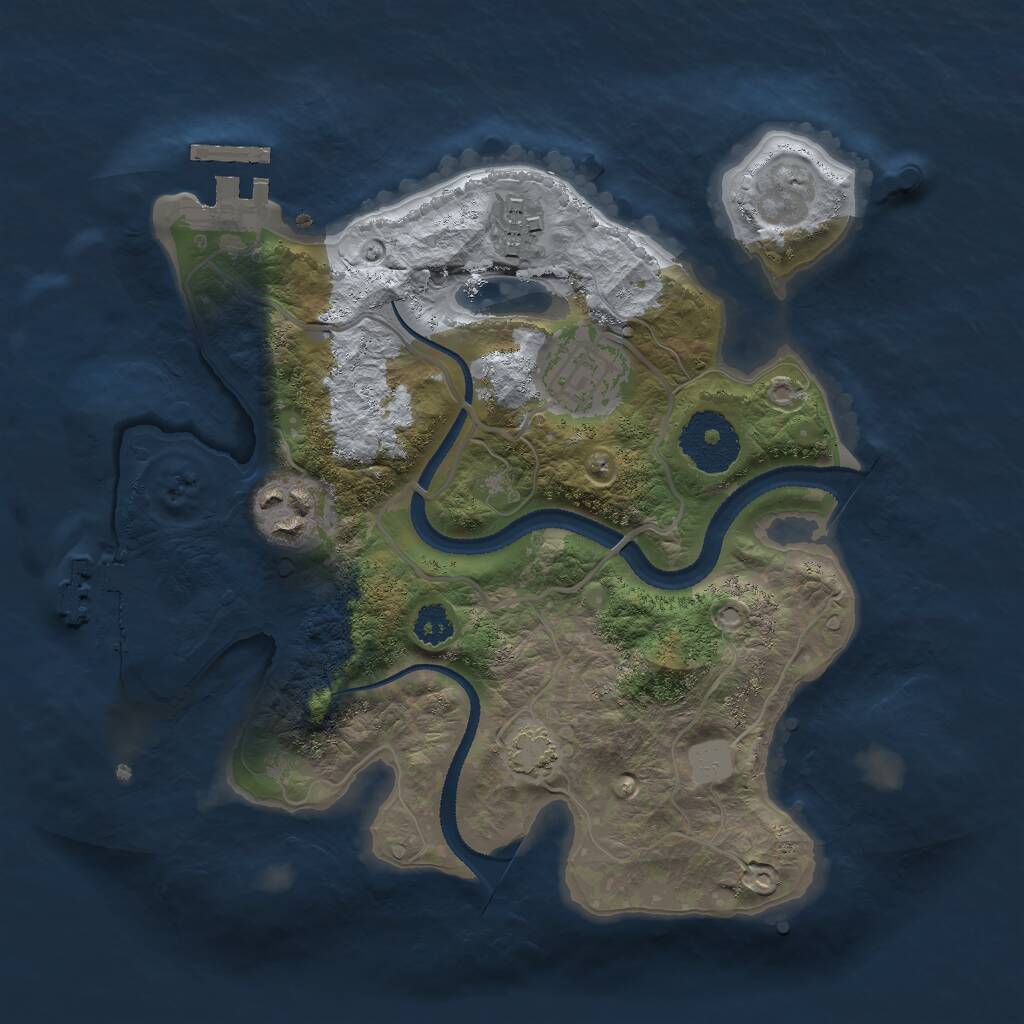 Rust Map: Procedural Map, Size: 2600, Seed: 912372, 7 Monuments