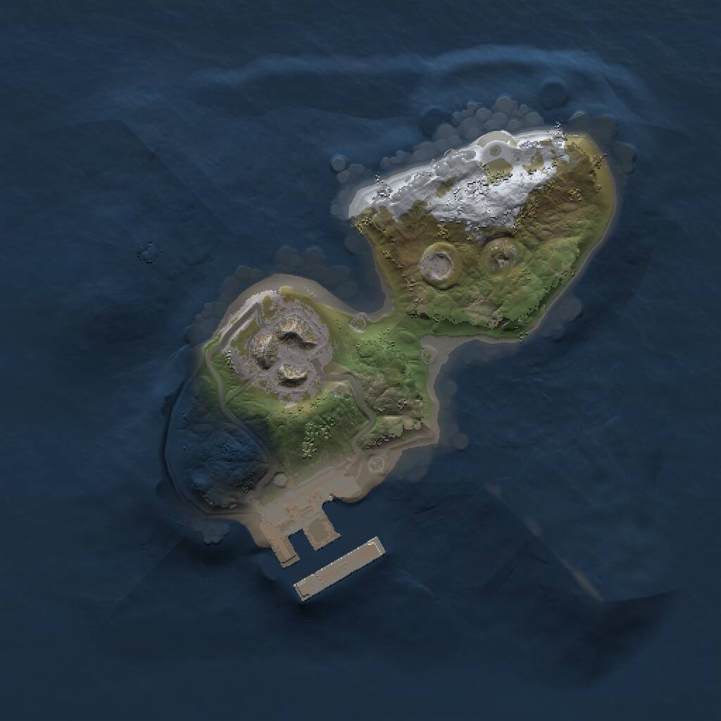 Rust Map: Procedural Map, Size: 1500, Seed: 1531863537, 3 Monuments