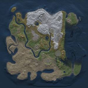 Thumbnail Rust Map: Procedural Map, Size: 3750, Seed: 66465, 16 Monuments