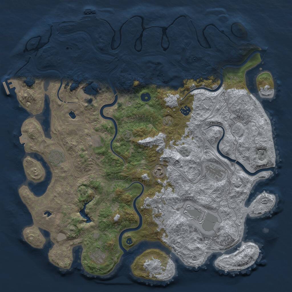 Rust Map: Procedural Map, Size: 4500, Seed: 737616013, 16 Monuments