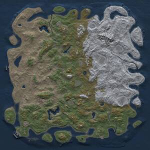 Thumbnail Rust Map: Procedural Map, Size: 6000, Seed: 13444, 17 Monuments